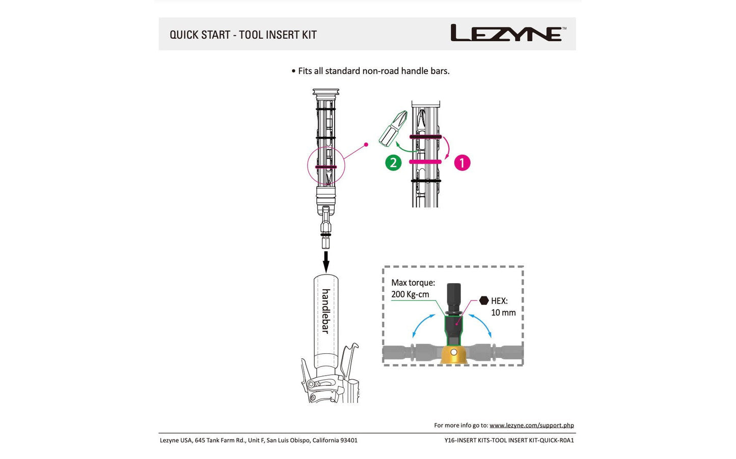 LEZYNE TOOL INSERT KIT LARGE