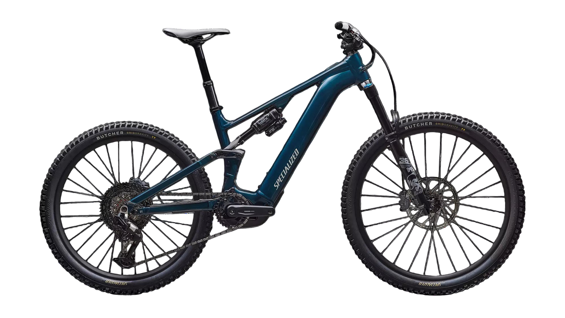 Blue electric bike on a white background